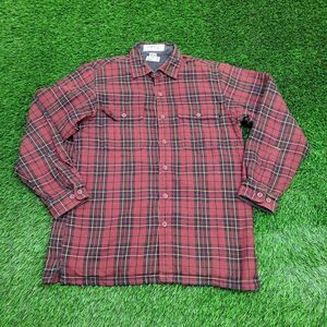 LL-Bean Shacket Shirt Medium 23x30 Red Lined